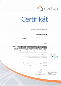 Certifikát ISO 14001:2015
