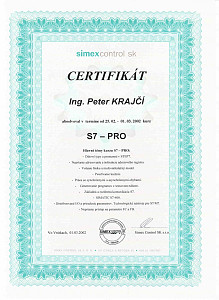 Certifikát - Siemens PRO